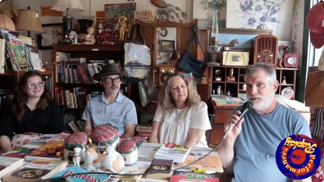 The four members of The Scrips in conversation during the Unordinary People episode at Replay