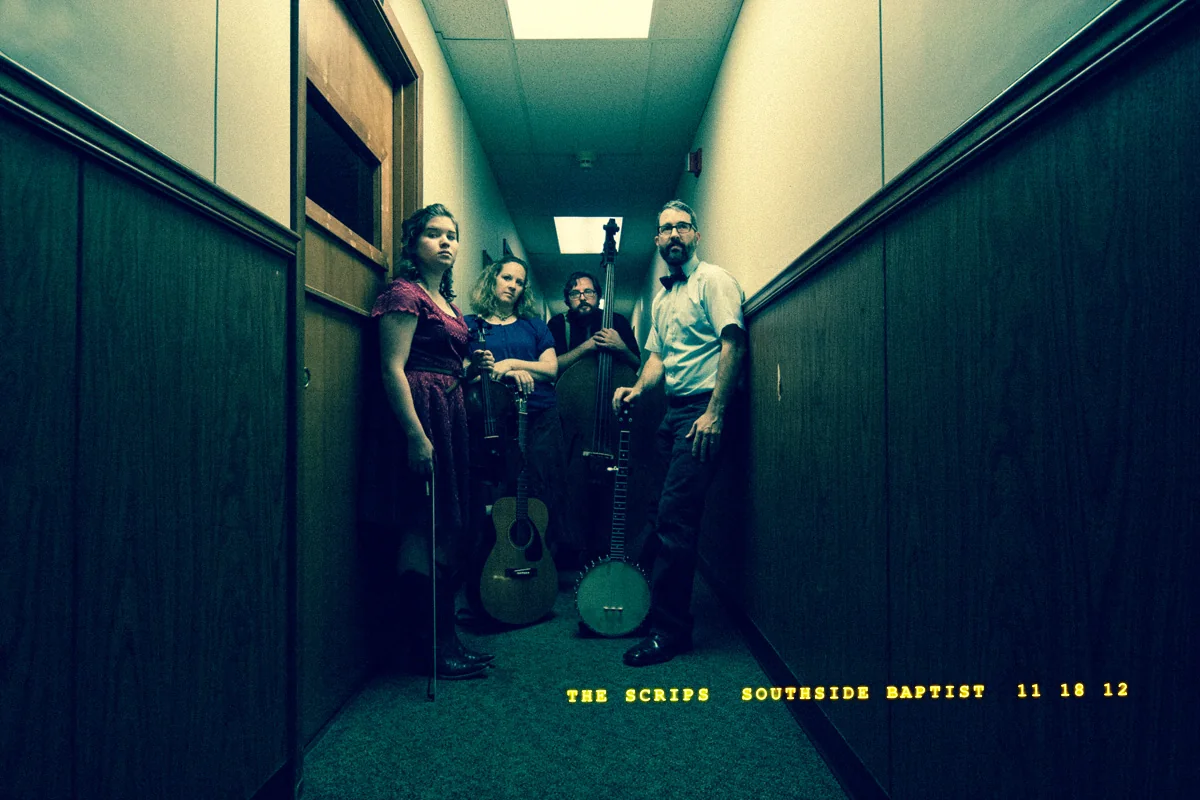 The Scrips with their instruments at Southside Baptist